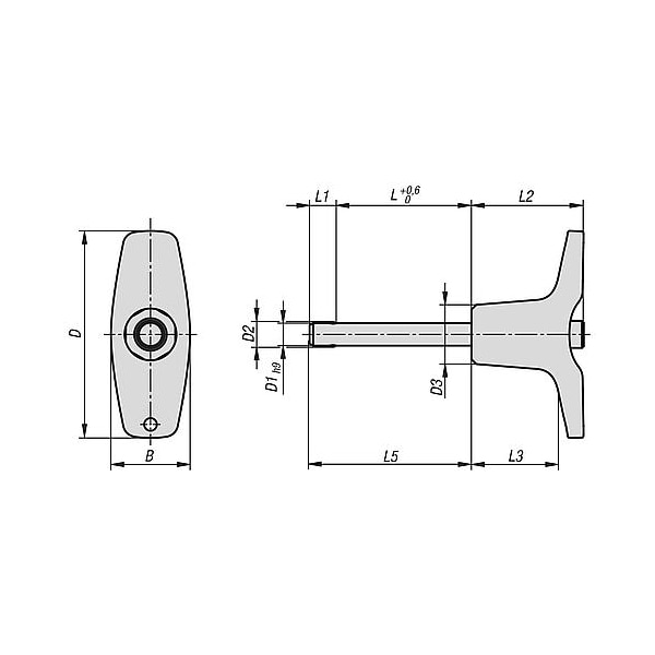 Ball Lock Pins With T-grip, Self-locking